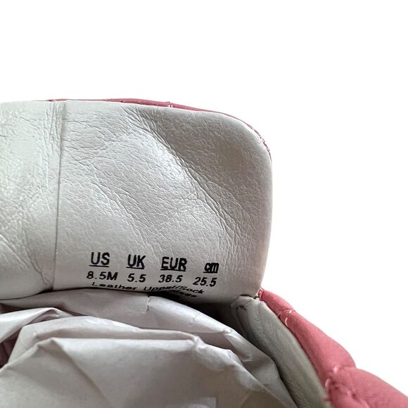 Sarto By Franco Sarto Women Sneaker Prato‎ Pink Quilted Leather Cushions Sz 8.5 - Picture 7 of 8
